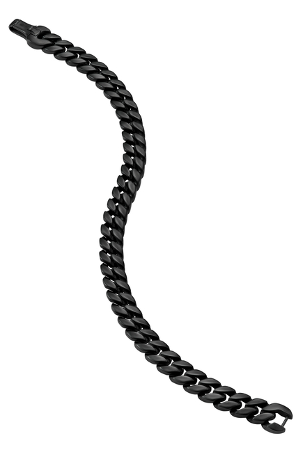 Curb Chain Bracelet, Black Titanium